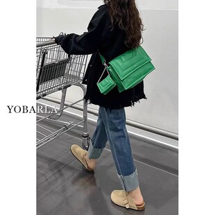 复古弹力翻边直筒牛仔裤女春秋胖mm大码高腰显瘦小个子九分烟管裤