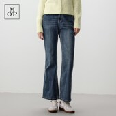 气质深蓝收腰显瘦宽松微喇牛仔长裤 Marc 女士 春季 新款 OPolo MOP