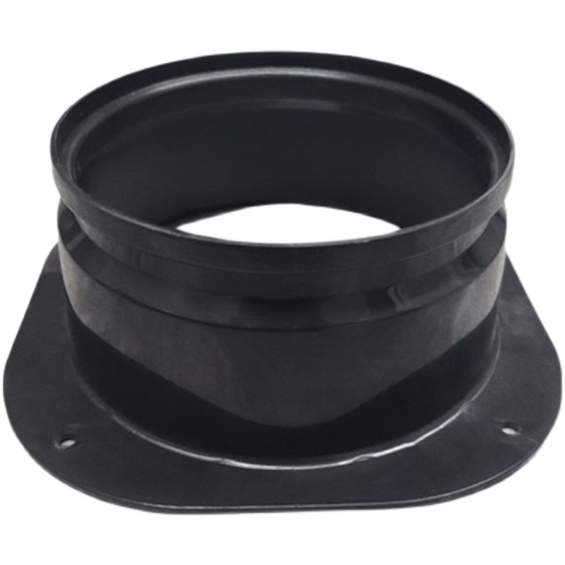 中央空调新风系统通排风管道方变圆法兰进出回风口方圆罩软管接头