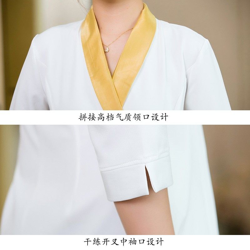 美容院美容师工作服女短袖美容店皮肤管理师医美时尚职业女裙套装
