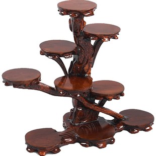 根雕奇石底座石头摆件工艺品紫砂壶博古架花瓶盆栽雕刻实木托架