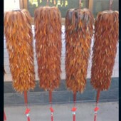 鸡毛掸子鸡毛扫伸缩不掉毛把加密可水洗家用车用