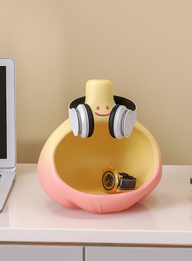 入户玄关收纳摆件大蒜客厅餐边柜进门口钥匙门禁卡置物可创意摆设