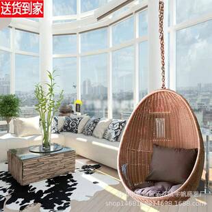 鸟巢吊篮户外藤椅民宿吊椅秋千阳台摇篮椅室内外懒人吊床网红爆款