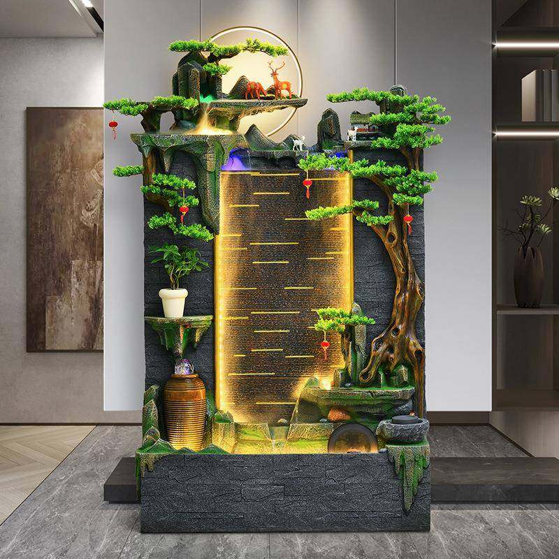 水幕墙流水墙屏风酒店客厅玄关隔断庭院装饰假山鱼池喷泉景观摆件,3C数码配件,其它配件,淘宝优惠券,粉丝福利购,淘宝优惠卷