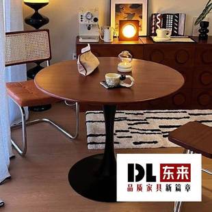 轻奢郁金香小圆桌简约现代含储物设计E1级涂装 适合人工板咖啡桌