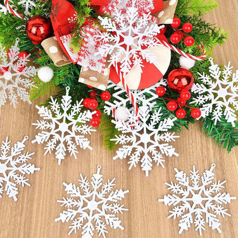 圣诞节日创意雪花片装饰用品吊饰室内商场橱窗场景圣诞树装扮挂件