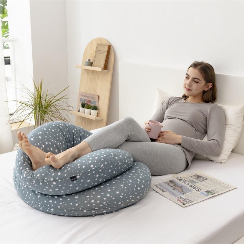 亚马纯逊新款星星c孕C星星形枕妇枕托腹护腰侧睡枕靠枕色全棉孕妇