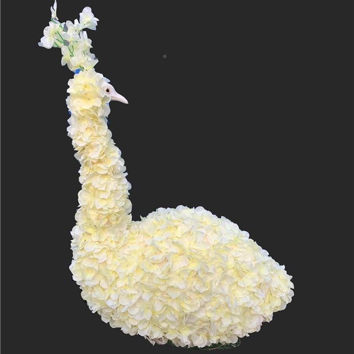 庆色仿真孔无品牌/雀模型摆件道具婚装真羽毛蓝孔雀身子饰道具孔