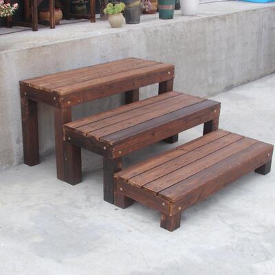 庭家院阳台动室外木用台阶踏步碳化F9676MTJ实木凳子防水防晒防腐