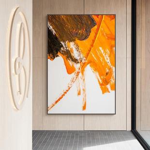 挂现代轻奢玄关装 饰画抽象走廊过道M149大间尺寸画样板入墙户黑白