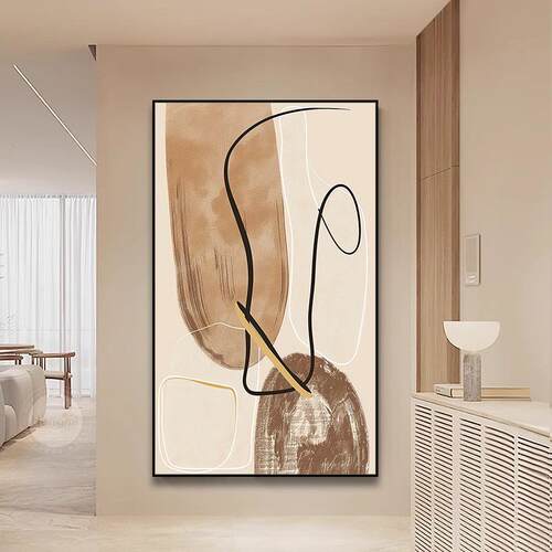 纯手绘画客厅SH167玄关过道立体肌现理装饰挂画油幅抽象代简约落