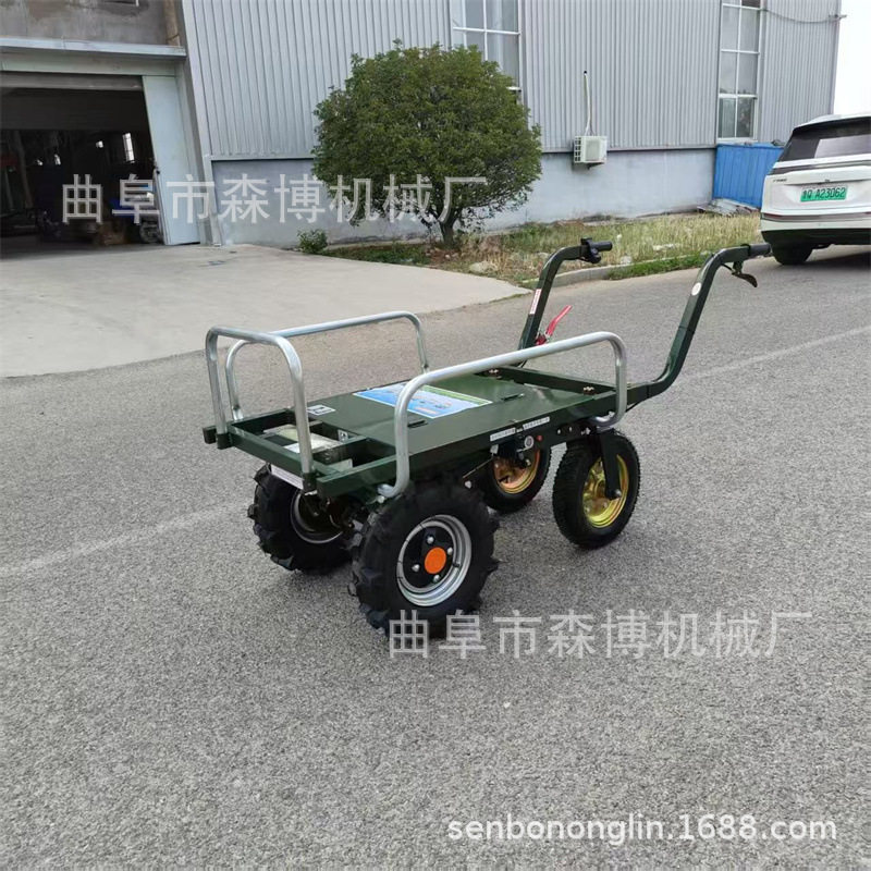 山地越野四轮电动爬坡手推车