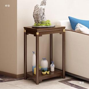 鱼花架一体客花盆几花架子鱼缸角厅落地BFHJ805式 置物缸架花实木