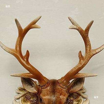 墙饰挂钟表壁饰鹿头双面钟两面挂钟壁挂复古欧式创意动物墙壁时钟,玩具/童车/益智/积木/模型,垂直悬浮玩具,淘宝优惠券,粉丝福利购,淘宝优惠卷