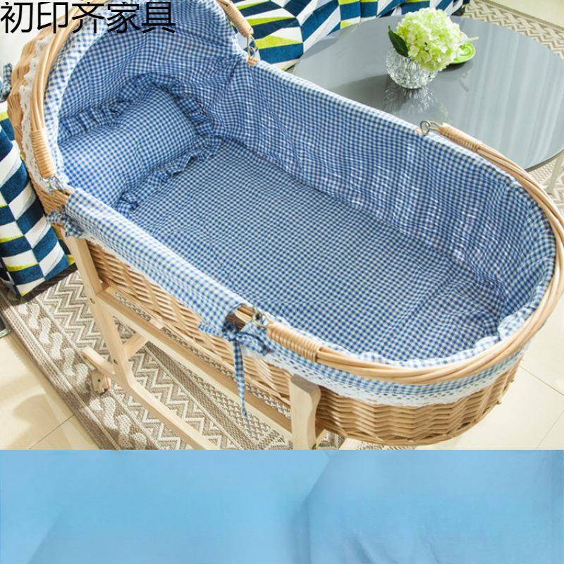 新生10407木儿篮藤编携婴儿篮便手提篮摇婴儿推车实车载摩西宝宝