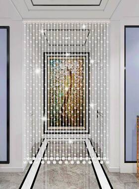 新品门帘珠帘水免晶隔间断帘屏子过道客厅装饰风卧F5M76S95室卫生