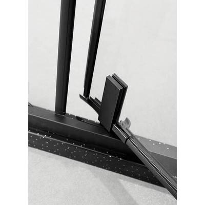 金康兴方型工厂工程哑黑转轴浴室屏风淋浴门304不锈钢集成淋浴房