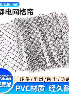尘洁净透明P门帘黑色网格帘验室无尘垂帘VC0.3/0无品牌/防.5实mm