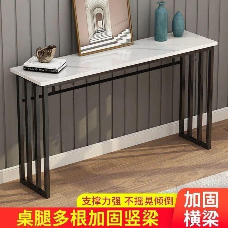 新桌式玄关桌置物轻奢家用门厅柜中简易桌子331长条小架户型铁艺