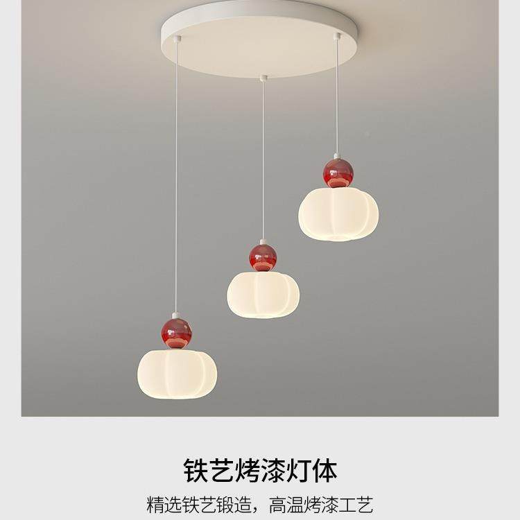 约现代简熊840奶油风le南d吊灯三头轻猫奢餐桌饭厅卧室可爱氛围瓜,家装灯饰光源,智能吊灯,淘宝优惠券,粉丝福利购,淘宝优惠卷