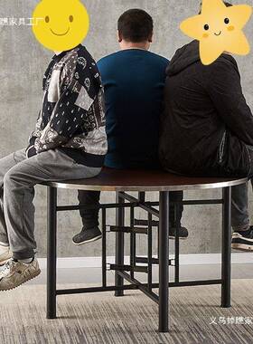 实木餐桌圆盘形大桌家用圆小板户型吃饭桌子旋转圆桌面单独JVK圆