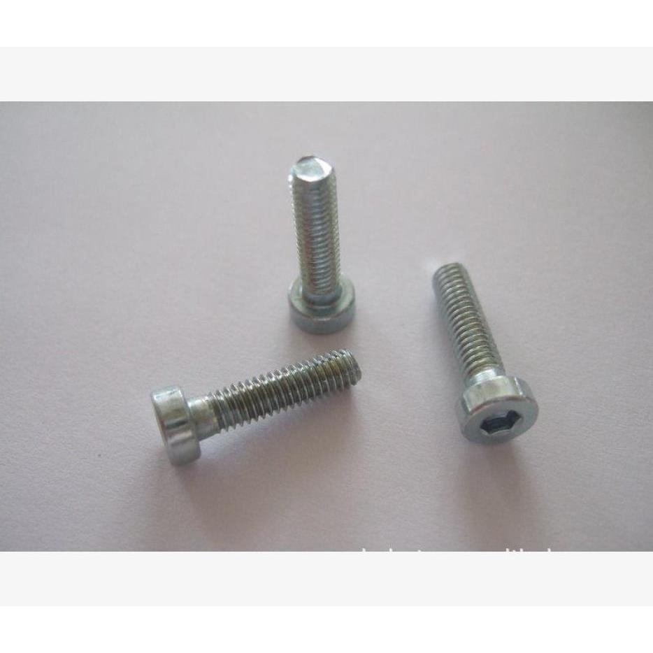 DIN691*2内六角薄圆XOY柱头机6螺钉.88级蓝白锌M35