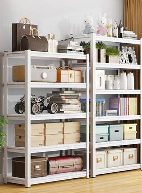 家用纳货架白色置架物多层地仓库厨房储HFS物架杂物间超市钢制落