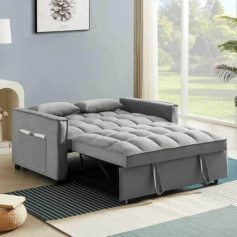 伸两用沙发2179小户型客多缩功能折叠发1.厅4米双人天沙鹅绒沙发