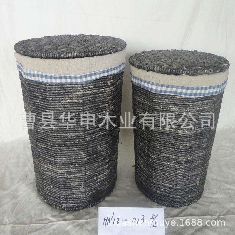 篮手海草编草编杂桌面洗漱卫生整物理置物收纳筐HS-19091工衣服存