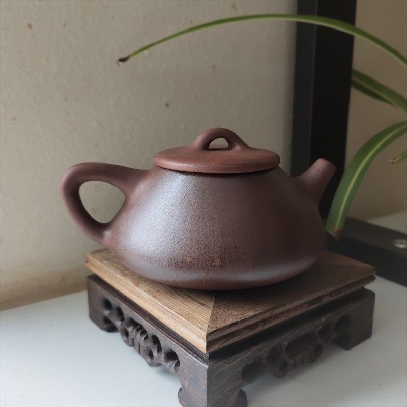 纯全手工中式复古高端窑变家用送礼泡茶壶具原矿红泥子冶石瓢陶壶