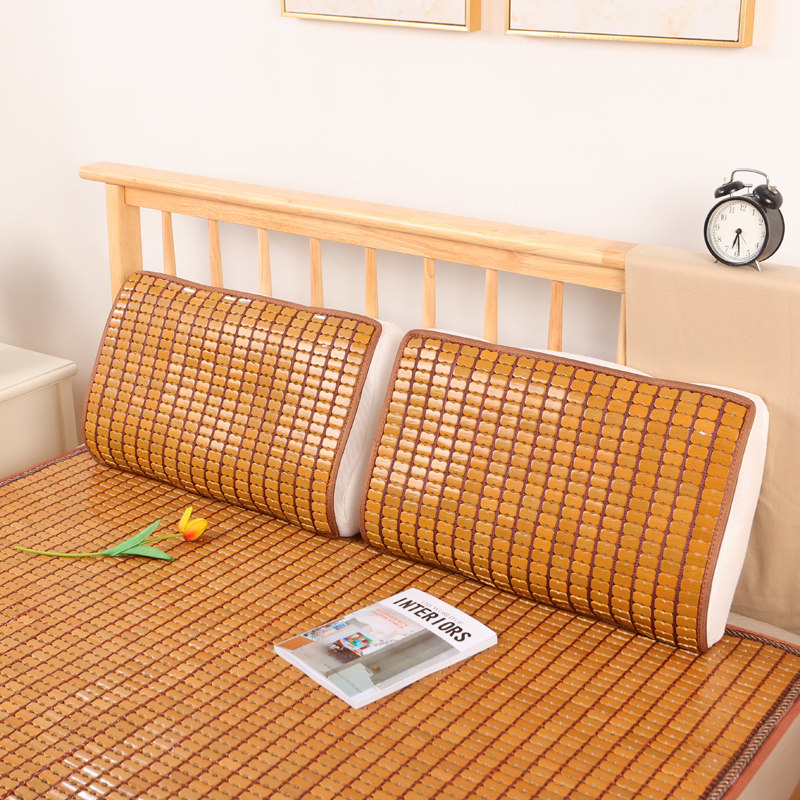 麻将凉席枕头套夏季竹片枕垫枕巾枕片单人夏天款枕套学生竹蓆凉枕