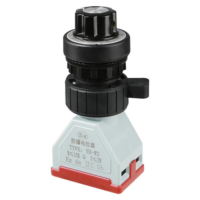 防爆电位器单圈专用调速器多联7K5k10k2w100k变频器电阻开孔30mm