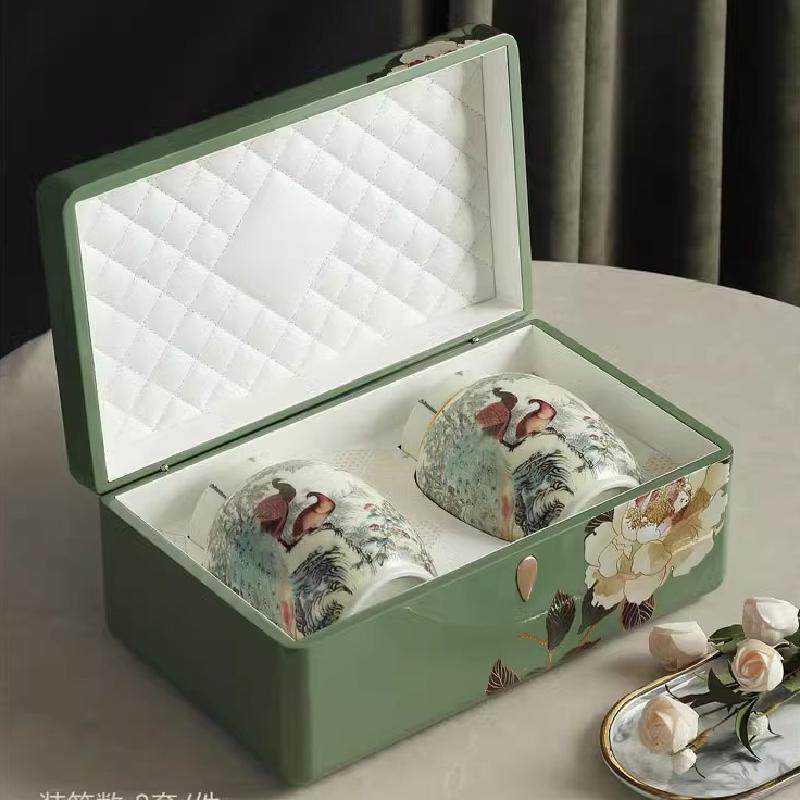 觅云裳烤漆木盒密封陶瓷罐茶叶包装金骏眉龙井岩茶红绿茶散茶通用