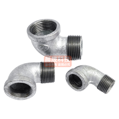 镀锌内外丝弯头内外牙螺纹弯头1寸6分4分DN15 20253240铁弯头接头