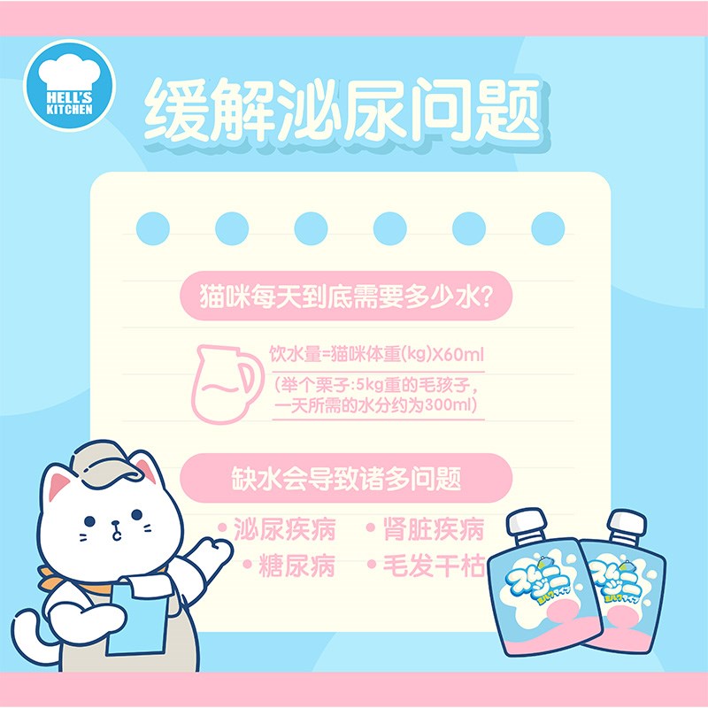 地狱厨房彩虹奶昔猫咪零食全价湿粮包拌粮增肥发腮营养补水0乳糖