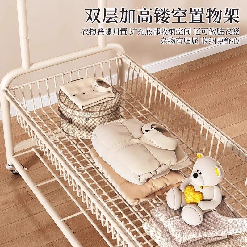 密林衣帽架可移动晾衣架落地室内房间挂衣架子家用卧室衣服收纳架