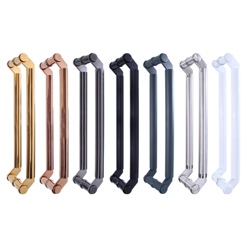 玻璃门拉手不锈钢电镀中砂加厚刀头型斜拐脚有框门推拉把手,基础建材,大拉手,淘宝优惠券,粉丝福利购,淘宝优惠卷