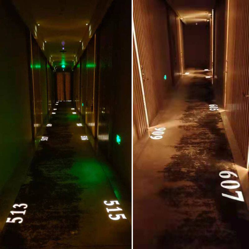 宾馆酒店门牌号灯酒吧ktv房号logo灯开孔式暗装射灯嵌入式投影灯