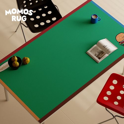 汉堡薯条皮革餐桌垫 pvc防水防油可擦免洗书桌垫可定制氛围感桌布