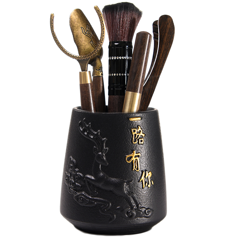 茶道六君子套装功夫茶具配件大全用品茶针茶刀夹子茶台桌泡茶工具