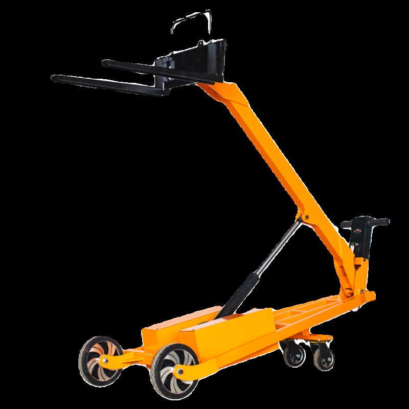 曲臂移动液压装卸车油桶堆垛机吊钩搬运折叠式吊臂式可携式搬运车