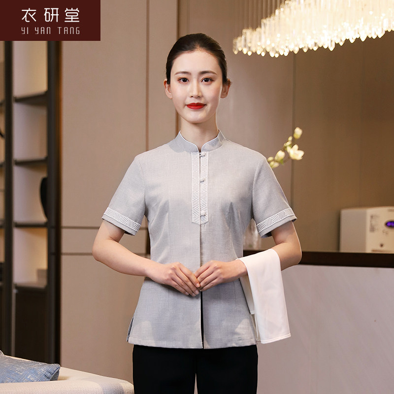 衣研堂酒店客房保洁工作服短袖宾馆保洁员清洁工阿姨夏季套装女