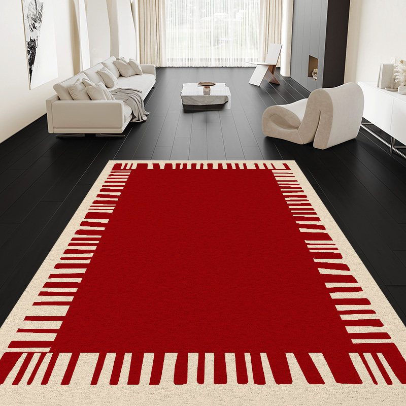 丝圈入户门地垫玄关脚垫红色结婚乔迁地毯耐脏可裁剪门口进门垫子