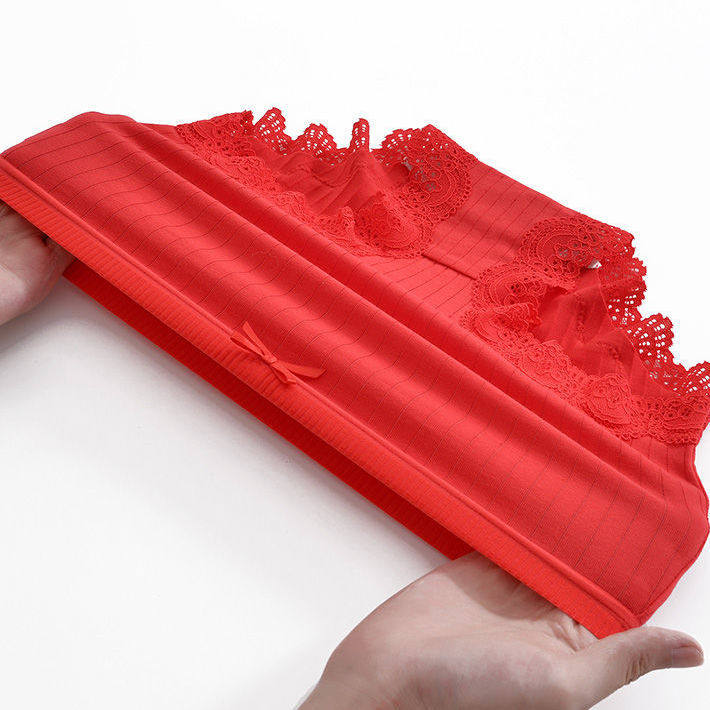 90-200斤本命年红色内裤女大码胖mm中高腰蕾丝女士三角短裤属兔年,女士内衣/男士内衣/家居服,女三角裤,淘宝优惠券,粉丝福利购,淘宝优惠卷