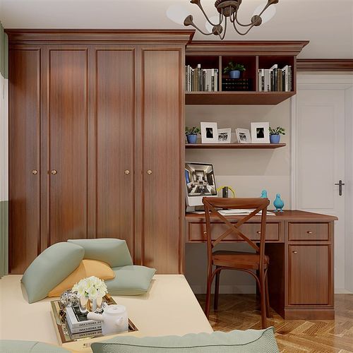 途蓝 全实木衣柜床阳台储物柜美式飘窗榻榻米工厂直营原木定制