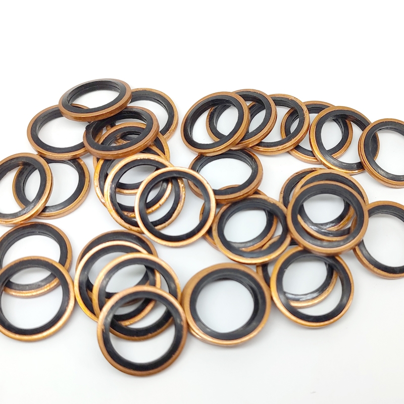 JB982紫铜组合垫圈垫片耐高压/耐高温M6-M60液压组合油管密封垫圈