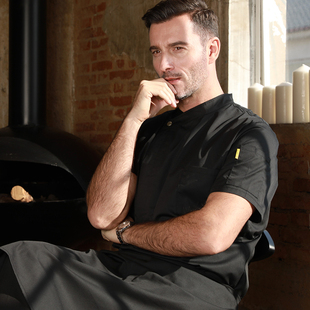 厨师服长袖男酒店西餐厅七分袖女厨房主厨衣服餐饮加大厨师工作服