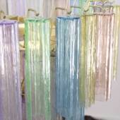 法式 中古Murano穆拉诺彩色混合梅花玻璃星星管客餐厅吊灯