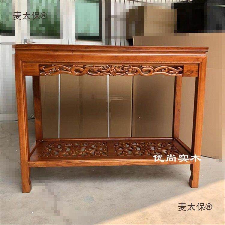 古实木花429架榆木鱼花缸架奇石盆景桌超承重工艺品底座仿桌架麦